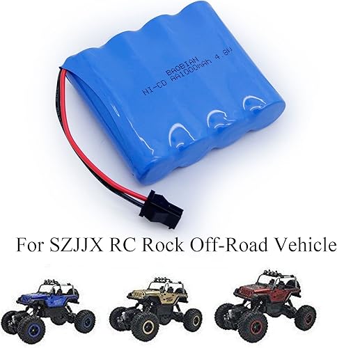 Miniatura 6 de Paquete de batería recargable NiCd de 4.8V 1000mAh para C182 C185 C181 escala 118 Camión RC Cuatro ruedas Race Off Road Car Rock Crawler Vehículo SM