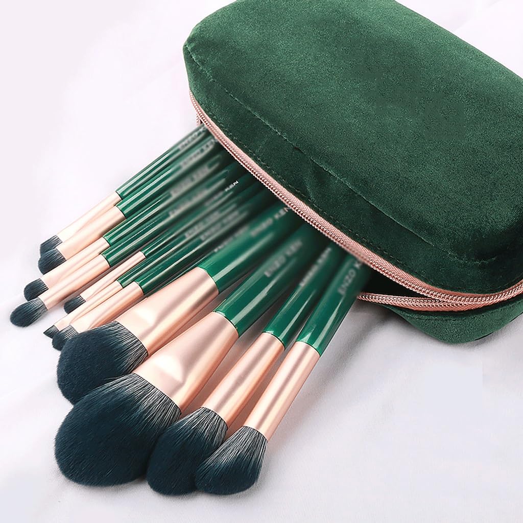 Brochas de maquillaje completas de 12 piezas para difuminar sombras en tu rutina diaria