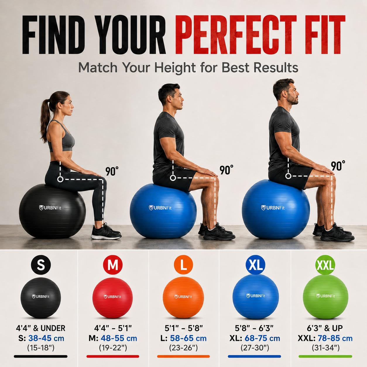 Amazon | URBNFit (アーバンフィット) エクササイズボール - 運動