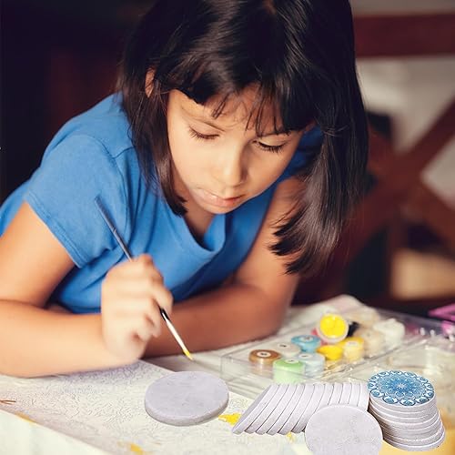 Miniatura 6 de 25 rocas de pintura grandes, rocas planas de 2 pulgadas para pintar, rocas redondas blancas de pintura, uniforme en forma y tamaño, rocas lisas