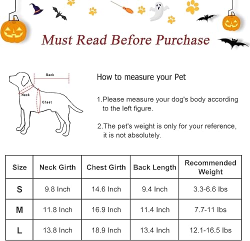 Miniatura 2 de Yoption Disfraz de bruja para perro y gato con sombrero mágico, para Halloween, Navidad, cosplay, con capucha, ropa divertida para cachorros y