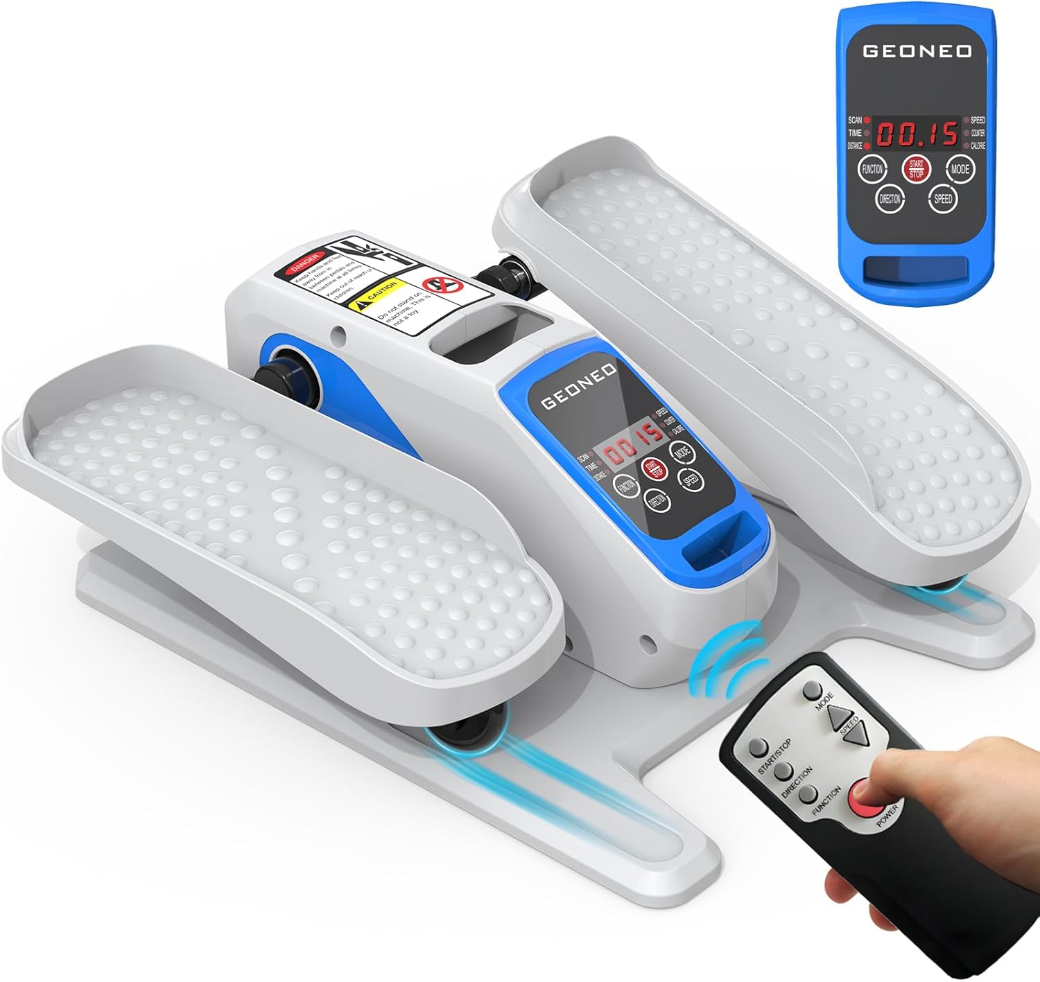 Under Desk Elliptical Machine, Electric Ellipse Leg Exerciser for Senior, Quiet and Compact Electric Seated Pedal Exerciser for Home with Display Monitor, Remote Control and 12 Adjustable Speeds