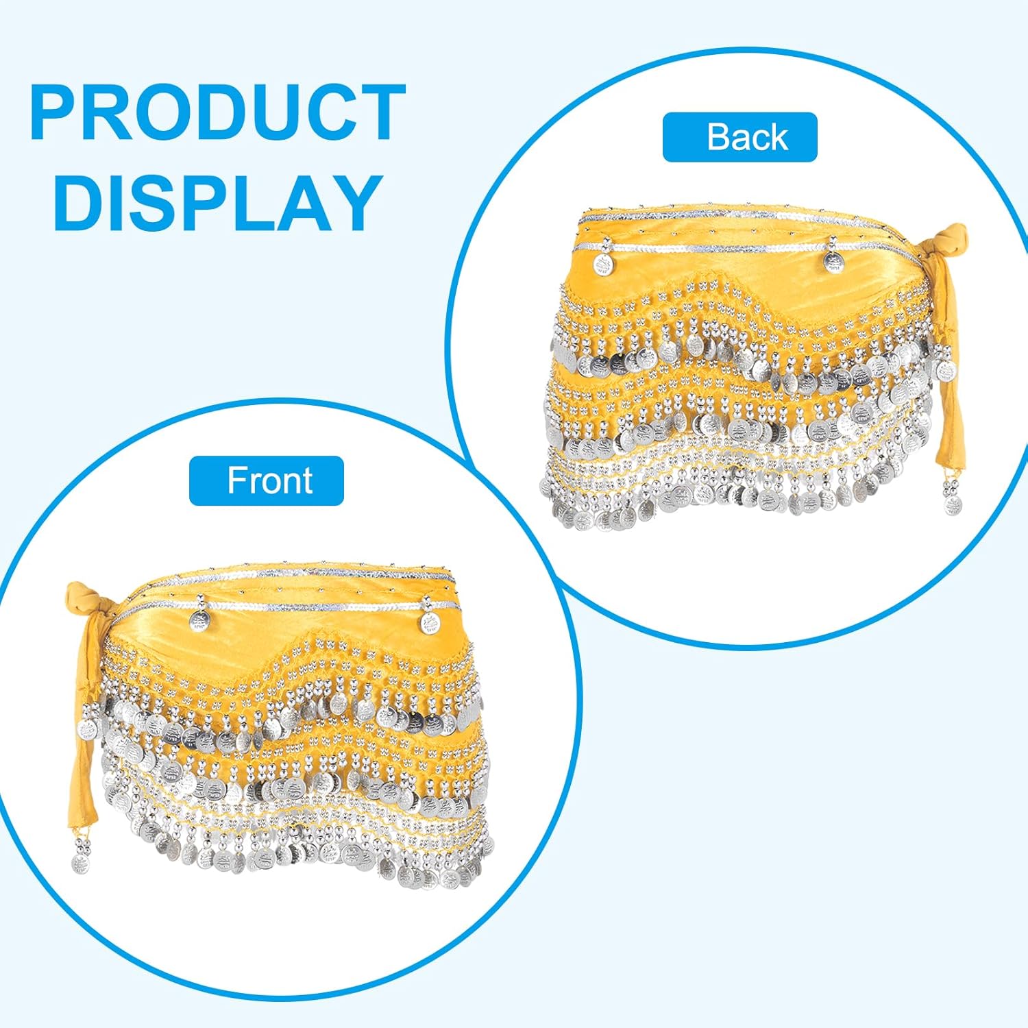 MECCANIXITY Belly Dance Hip Scarf Sequins - Image 5