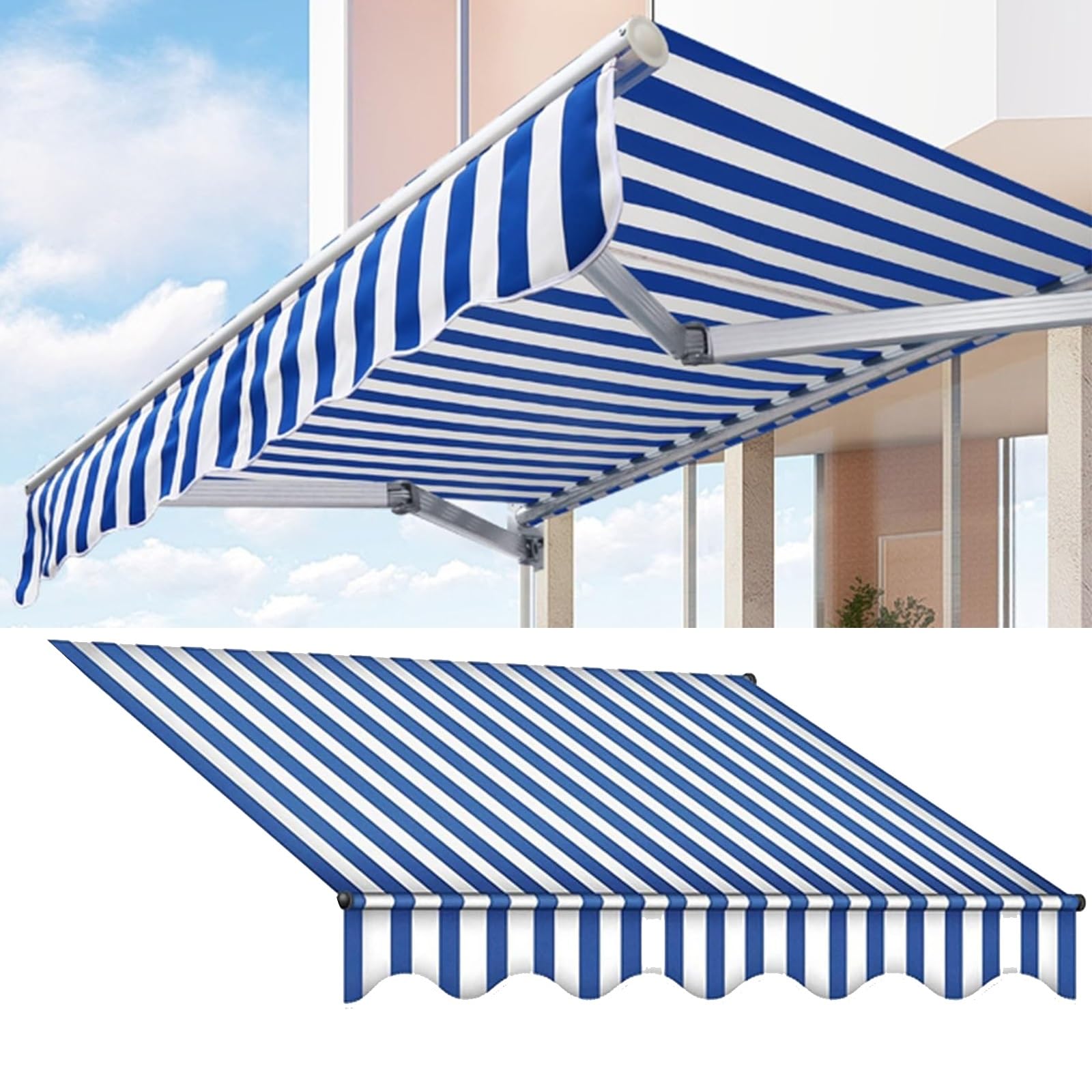 Chowana tkanina zastępcza na patio, 25 x 20 cm, ochrona przed promieniowaniem UV, wodoodporna osłona na zewnątrz z falbaną, na taras ogrodowy i patio