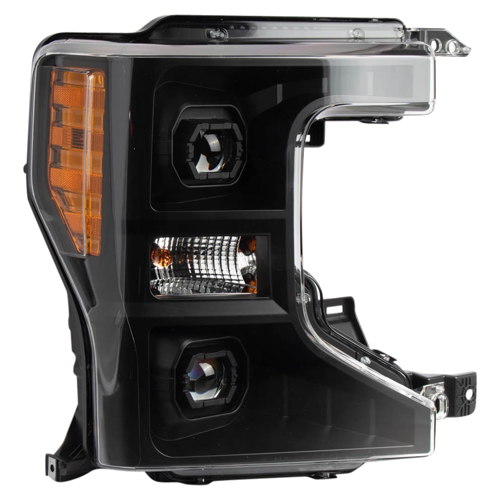 TRQ Passenger Side Headlight Assembly Composite Compatible with 2020-2022 Ford F250/F350/F450 Super Duty 2020 F550 Super Duty FO2503405