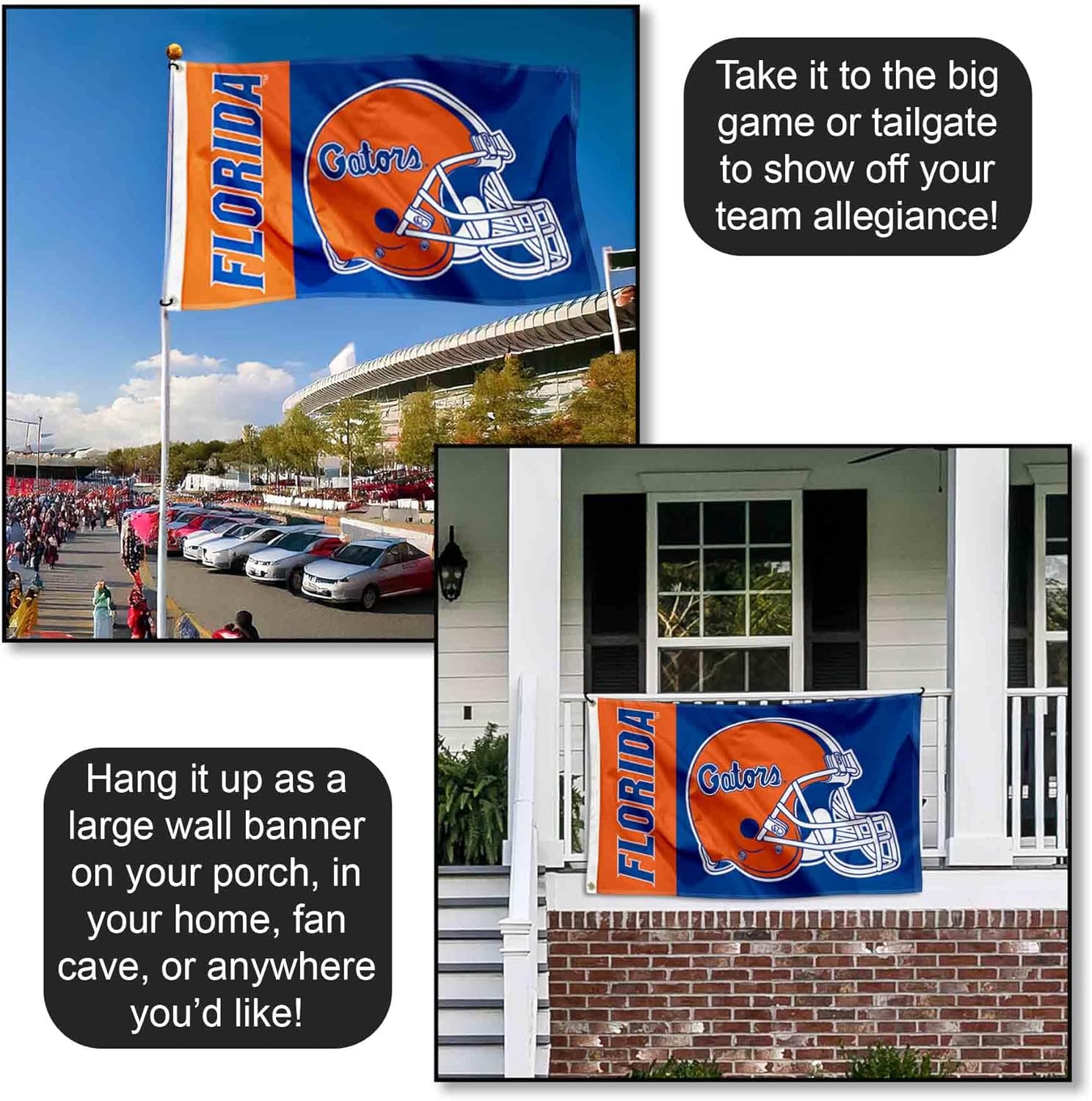 Florida Gators Football Helmet Flag