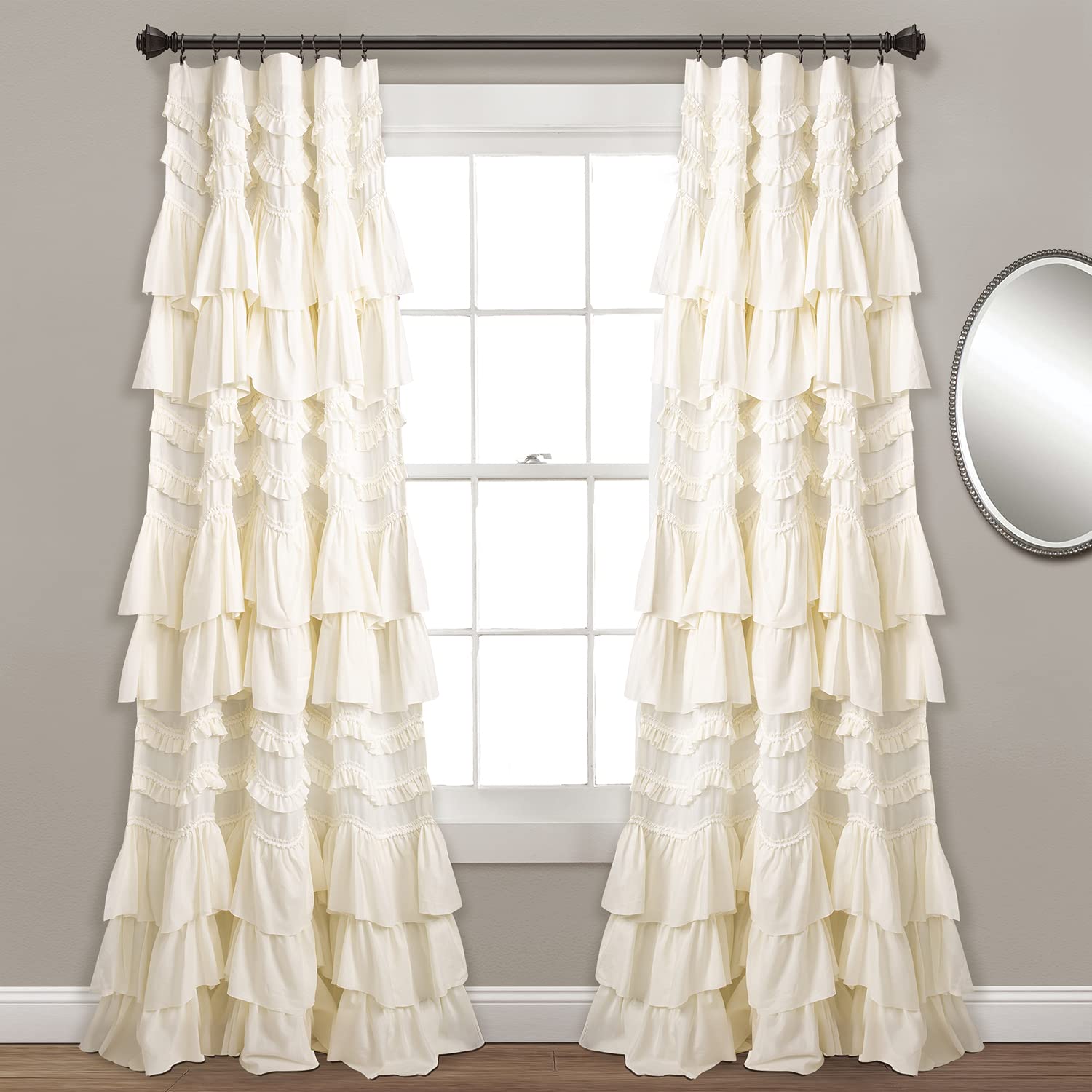 Amazon.com: Lush Decor Kemmy Window Curtain Panel (Single Panel