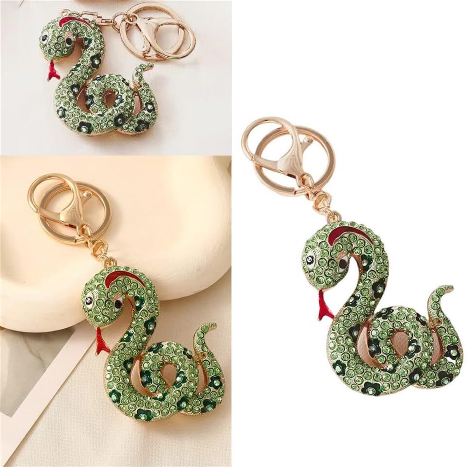 Schlüsselanhänger, Schlüsselanhänger, Kristall-Schlüsselanhänger, Strass-Schlangen-Schlüsselanhänger, Auto-Schlüsselanhänger, Taschenanhänger for Damen