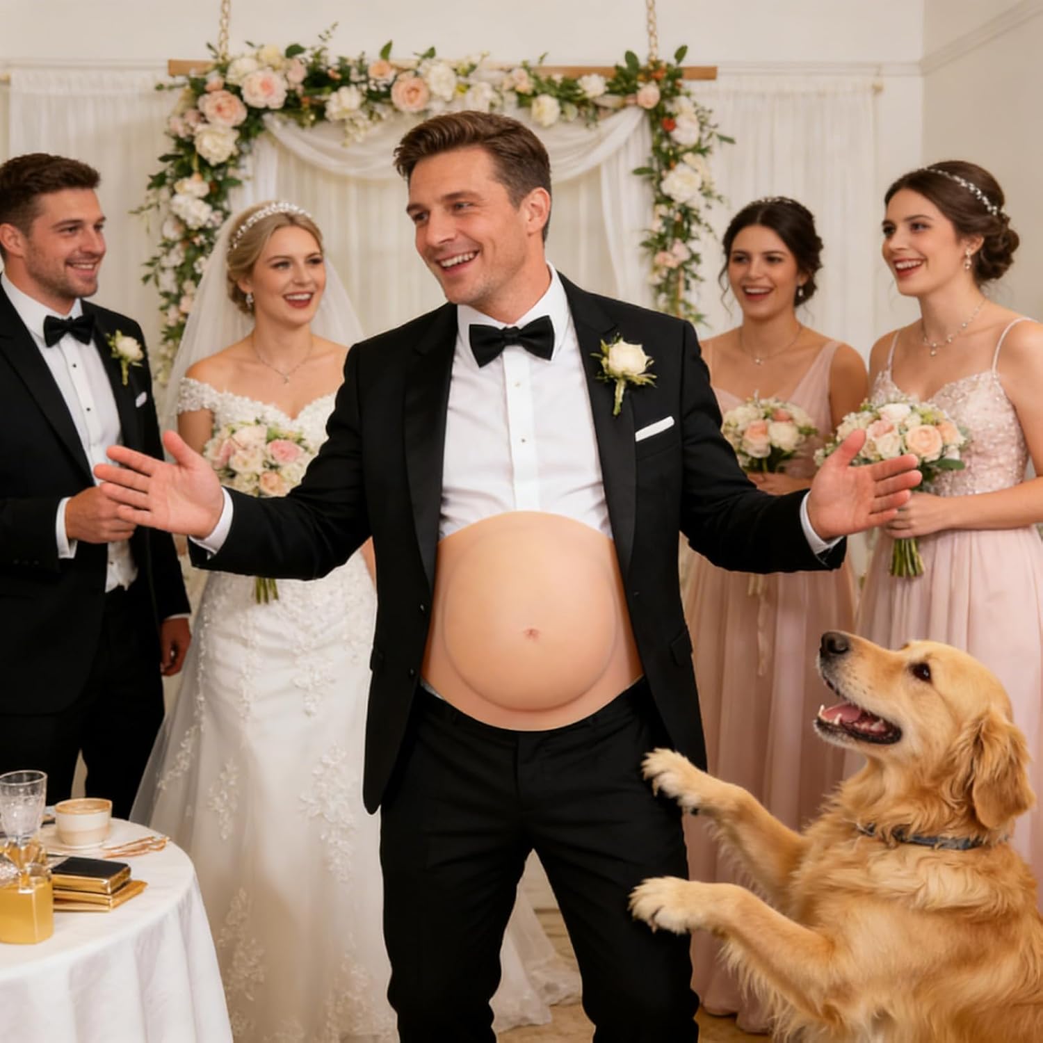 Silicone Pregnancy Belly - Practical Joke Props Prank, Silicone Pregnant Belly for Party Home Role Play Cosplay Photography Stage Performance Filming April Fools Day Costume Fun Entertainment Gift