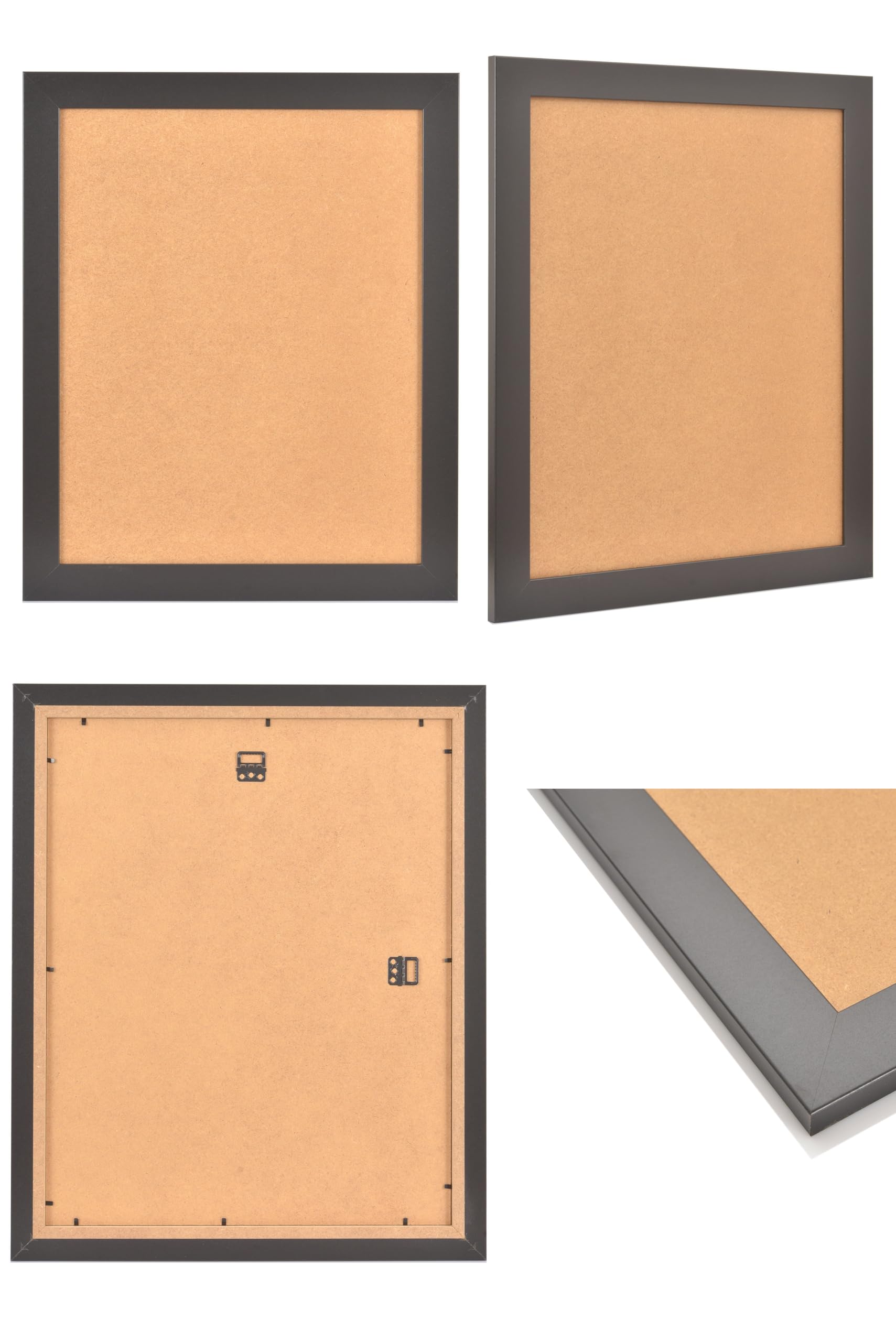 Premium Bilderrahmen 40 mm aus MDF – Schwarz Matt in 70x140 cm – Mit Antireflex Kunstglas – Hochformat & Querformat – Wandmontage & Tischaufstellung – Modernes Design für Fotos, Poster, Urkunden