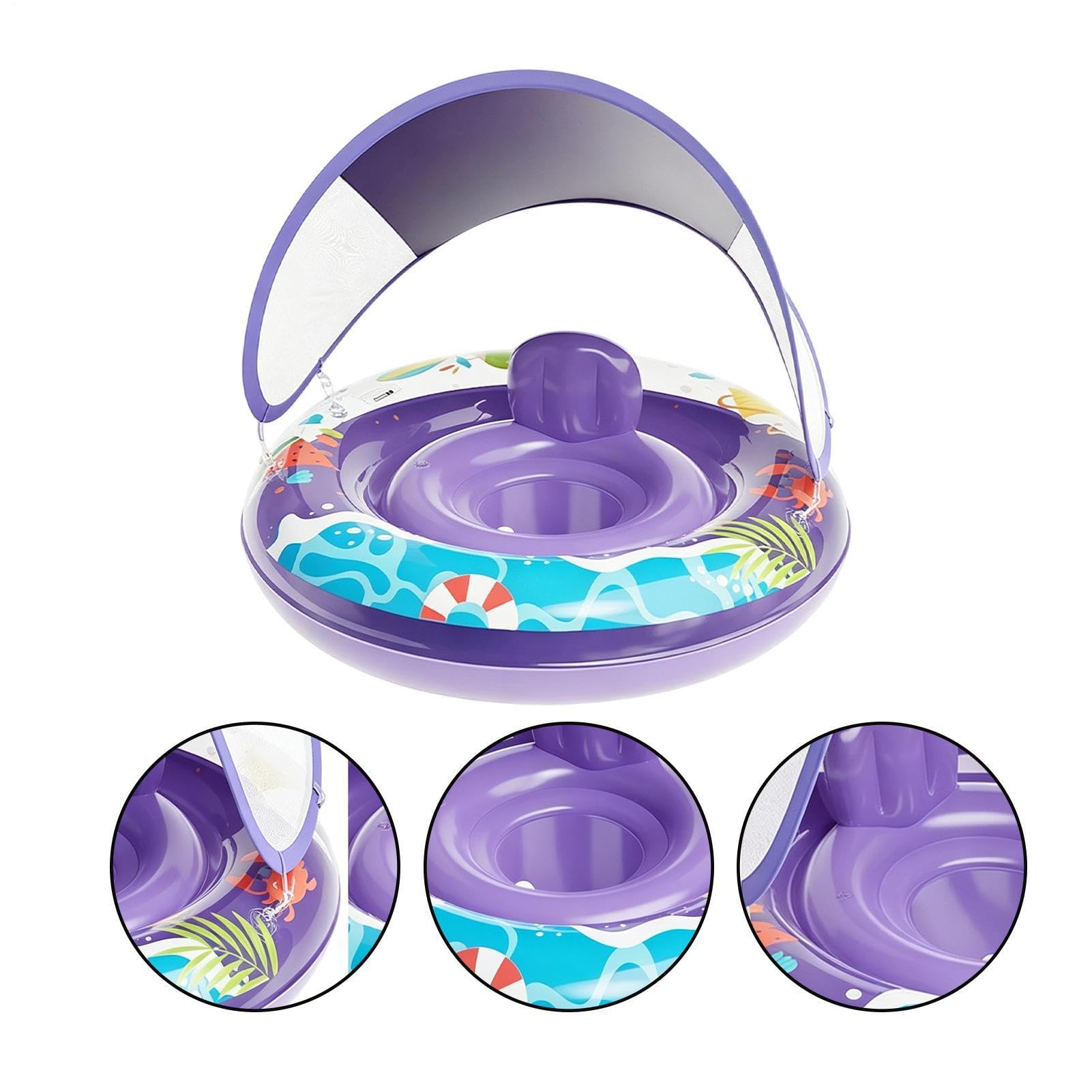 Anillo de natación para niños, transpirable, ajustable, ayuda de natación para niños, para fiestas de verano, juegos al aire libre en interiores, juegos de surf y agua