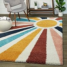 Luxury Shaggy Carpet (3X5 FEET, Sun Rain) Ultra Plush Fluffy Rug for Home Use Perfect for Bedrooms, Lounges & Nurseries � Non-Slip & Easy to Clean Design