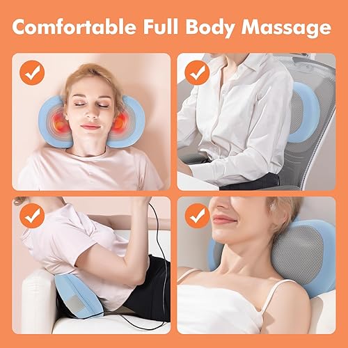 Miniatura 5 de ANHAO Masajeador de cuello azul con calor