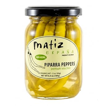 Matiz Piparras Basque Guindilla Peppers, Green, 6.4 oz
