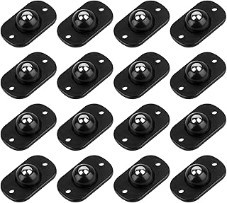 16 Pcs Self Adhesive Mini Caster Wheels 360° Swivel Mini Appliance Rollers Smooth Rotation Appliance Ball Sliders Universal Wheel Transfers for Storage Box Small Furniture Kitchen Appliances