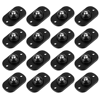 16 Pcs Self Adhesive Mini Caster Wheels 360 Swivel Mini Appliance Rollers Smooth Rotation Appliance Ball Sliders Universal Wheel Transfers for Storage Box Small Furniture Kitchen Appliances