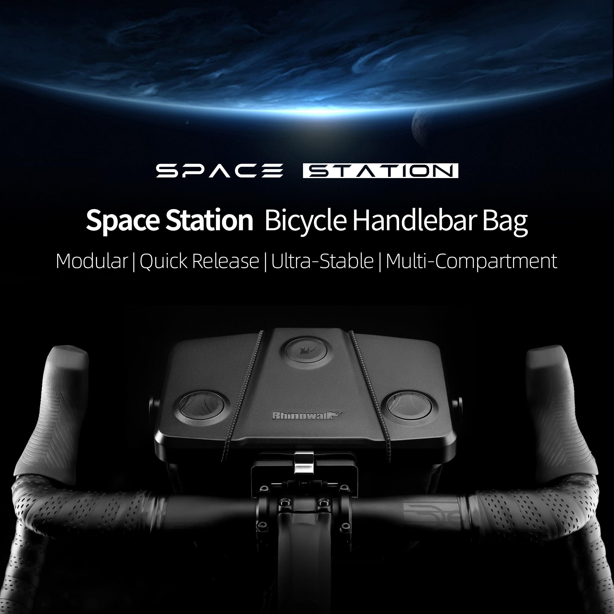 Rhinowalk Space Station Sac à dos pour guidon de vélo, design modulaire