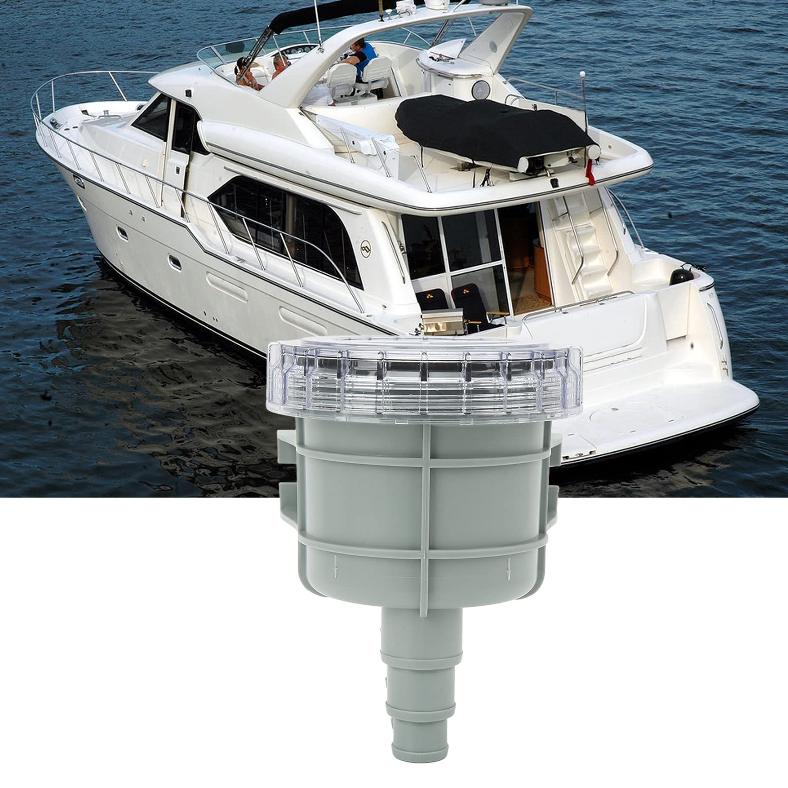 Colador de Agua Marina Filtro Agua Salada Barco Filtro de Agua de Mar Fuerte Potencia Filtro Potente Resistente Al Desgaste ABS Juntas de Varios Tamaños Carcasa VVS-rördelar