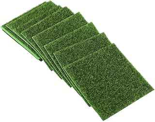Artificial Grass Fake Grass Turf Lawn, 10 PCS/Set Artificial Grass Mat Turf Lawn Faux Grass Turf Rug Garden Micro Landscape Ornament Home Decor