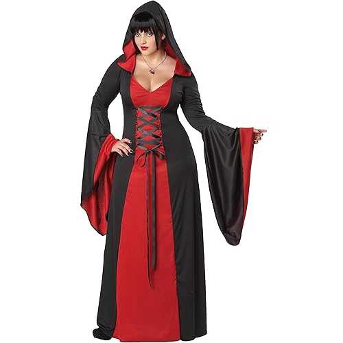 Plus Size Deluxe Hooded Robe Costume