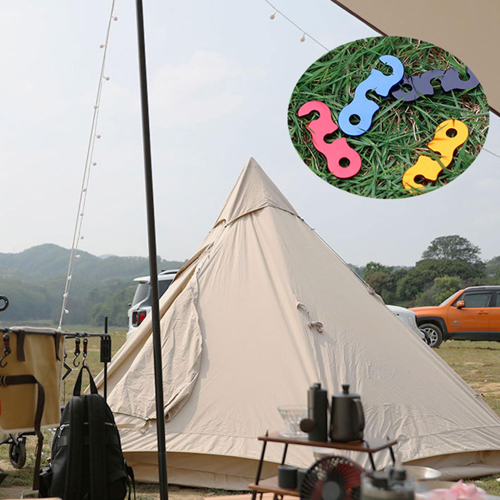 JzcsdkSIL 10 Pcs Aluminum Alloy Tent Rope Buckle Tent Fastener Tensioner Guyline Cord Adjuster Camping Accessories Non-Slip Tent Fastener Tensioner Tent Hardware