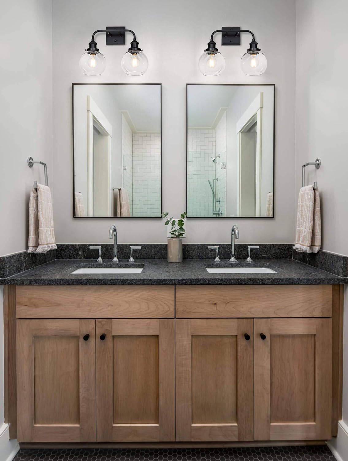 Buy XiNBEi Lighting Vanity Sconce Light, 2 Light Globe Bathroom Vanity