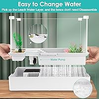 Vista 4 de Geegoods Tanque para Tortuga - Acuario con Plataforma para Hábitat de Mascota de Tortuga y Reptil