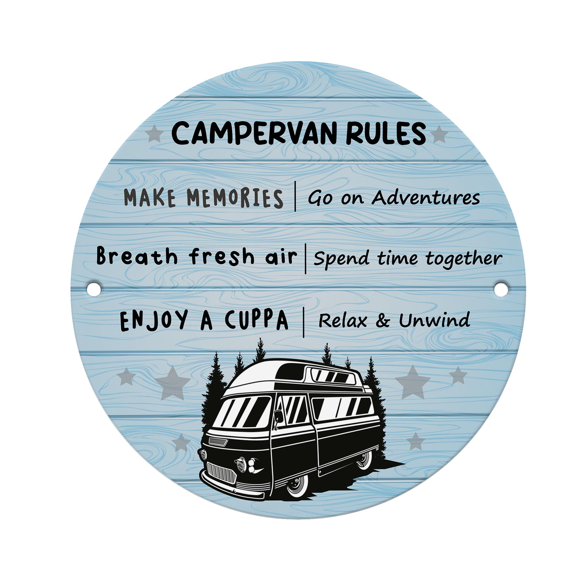 Red Ocean Campervan Rules Sign Hanging Acrylic Wall Door Sign Caravan Sign Friendship Gift For Him Her Campervan Decor Caravan Plaque