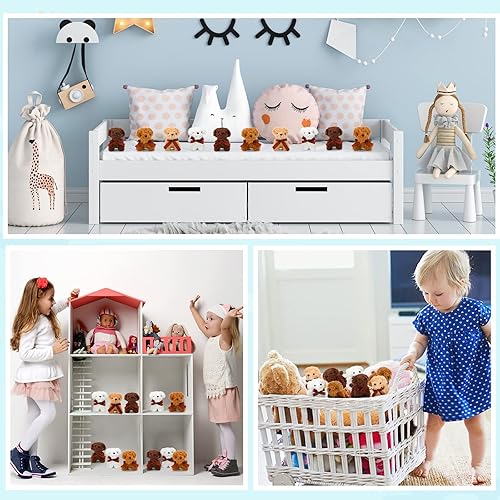 Miniatura 4 de Liliful 40 Piezas 12.7 cm Mini Perros de Peluche Perro Pequeño de Peluche en Masa Juguete de Peluche Adopta un Perro Favores de Fiesta Animal de