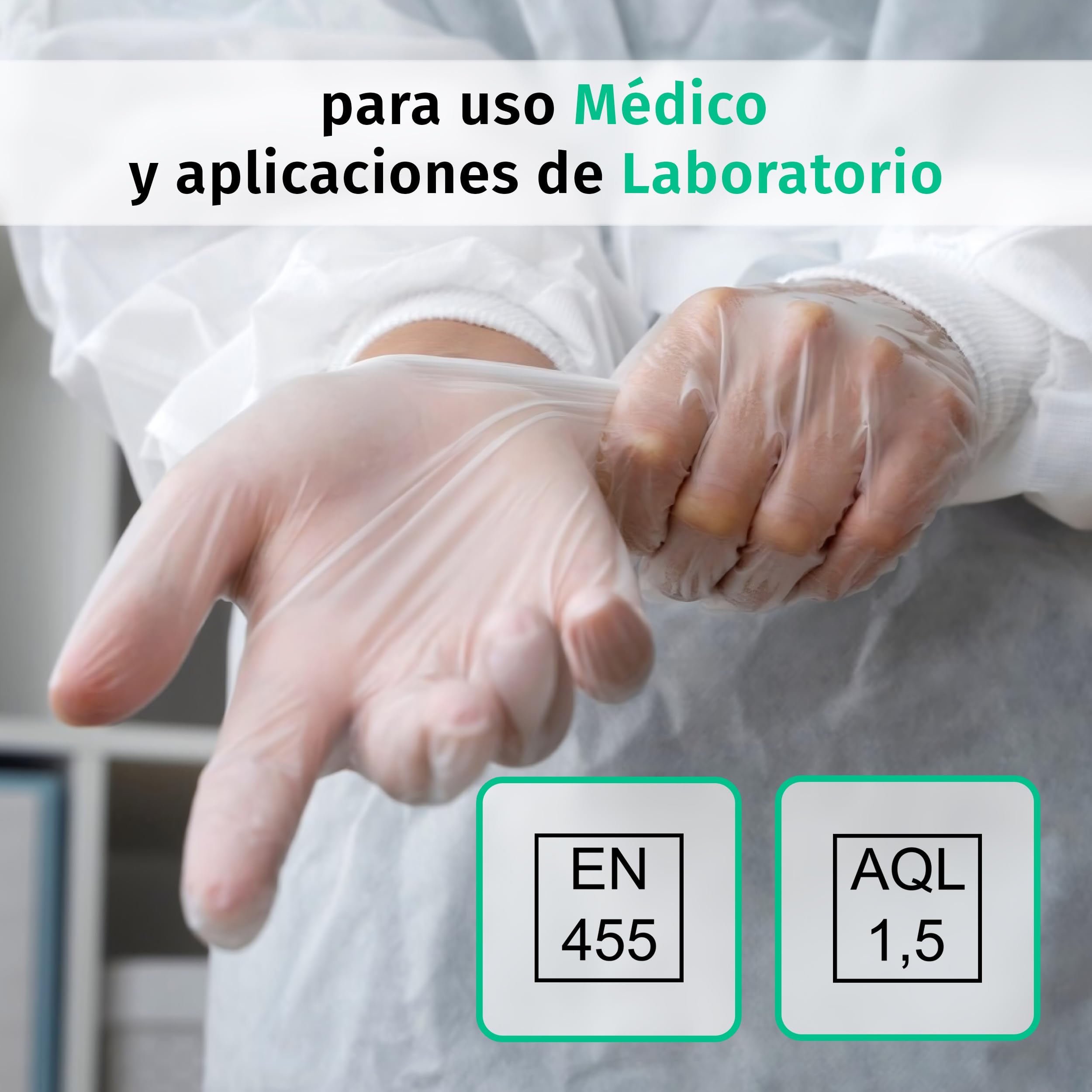 SF Guantes de vinilo desechables M transparentes – 1000 (10x100) unidades, sin polvo y sin látex, guantes desechables para limpieza, cocina y uso médico