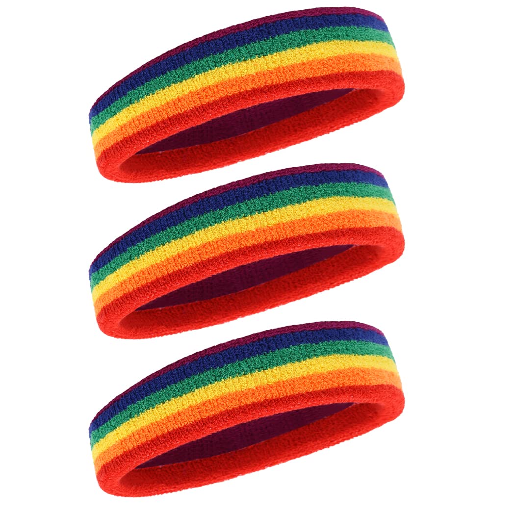 BEACE Sweatbands Sports Headband for Men &amp; Women - Moisture Wicking Athletic Cotton Terry Cloth Sweatband for Tennis, Basketball, Running, Gym, Working Out