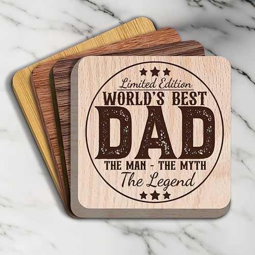 4-Piece Dad Gifts, Worlds Best Dad, Dad Birthday Gifts from