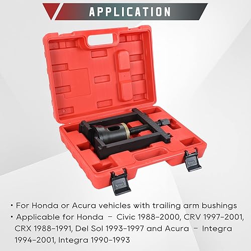 Miniatura 6 de ATPEAM Herramienta de buje de brazo trasero | Herramienta de instalación y extracción de bujes de brazo trasero | Kit de prensa de bujes para Honda