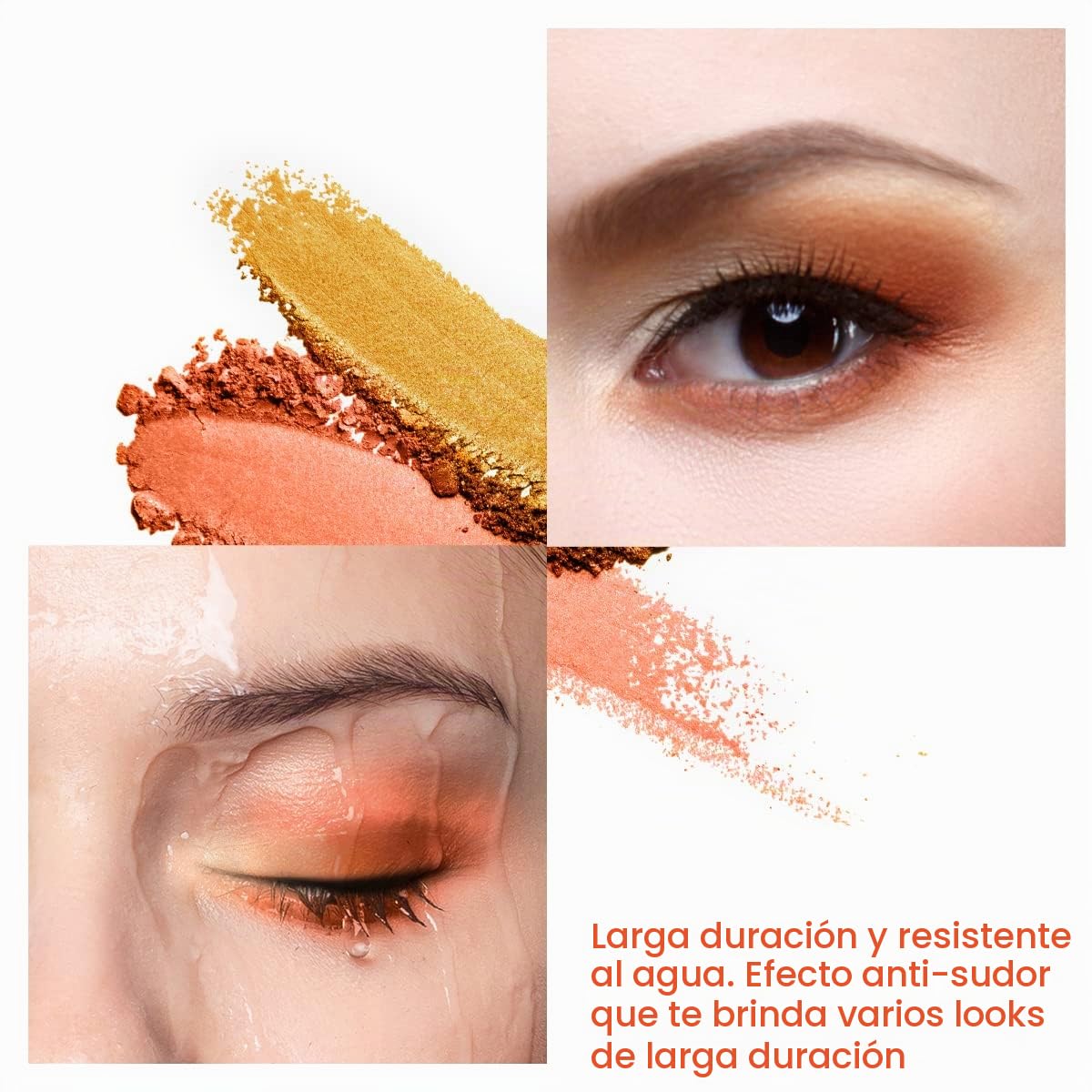 CATKIN 9 Colores Paleta Sombras de Ojosde larga duración y alta pigmentació | Sombra de ojos con purpurina y mate, fácil de difuminar, sin grumos ni polvo, perfecta para looks naturales o nocturnos