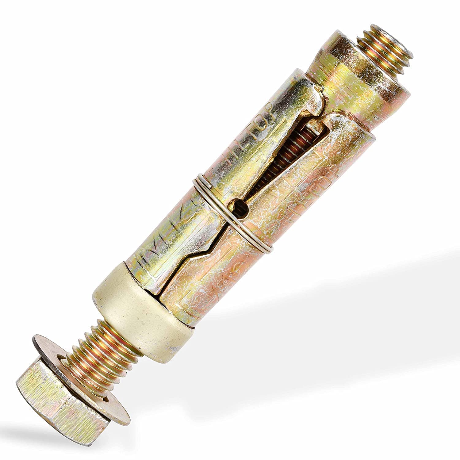 VENOM Iron Metal Wall Anchor Brass Fasteners Golden Bullet Anchor Bolt Screw (8MM, Pack of 10) (Model: LOT) - Image 5 thumbnail