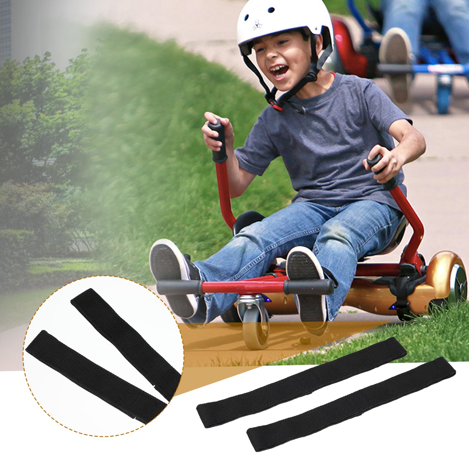 4 paski mocujące do deski hoverboard, regulowane paski zastępcze do hoverboard, akcesoria do gokartów, kompatybilne z elektrycznymi skuterami samobalansującymi 50 cm