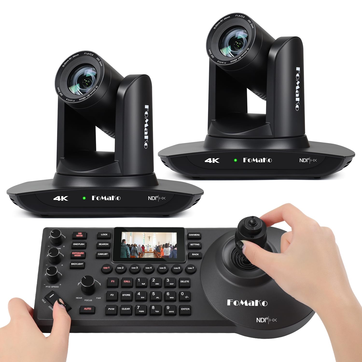 Amazon.com : FoMaKo 4K 20X PTZ Camera HDMI AI Auto-Tracking PTZ
