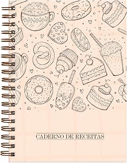 Caderno De Receitas Doces Sobremesa Nude 18x25cm