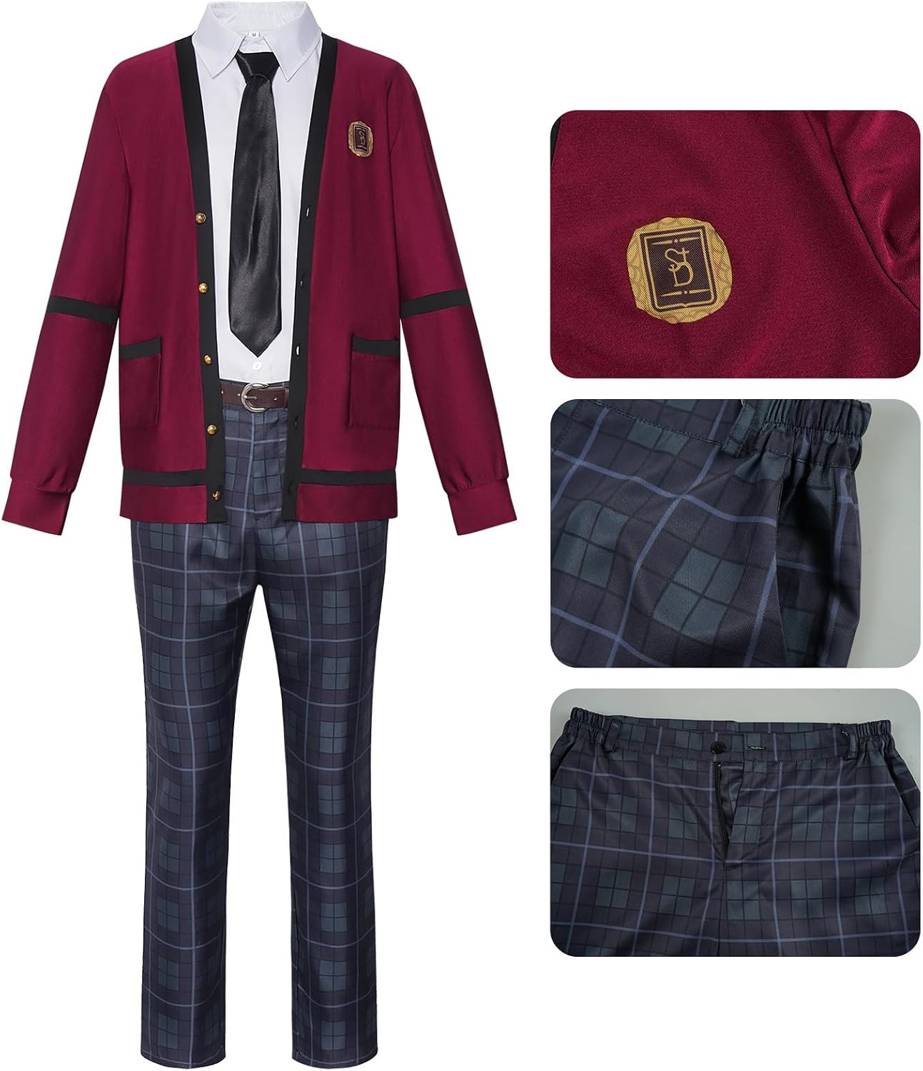 Men Japanese Women Uniform Suit Cosplay Costume Men Boy Red School Uniform Pants Halloween Outfits