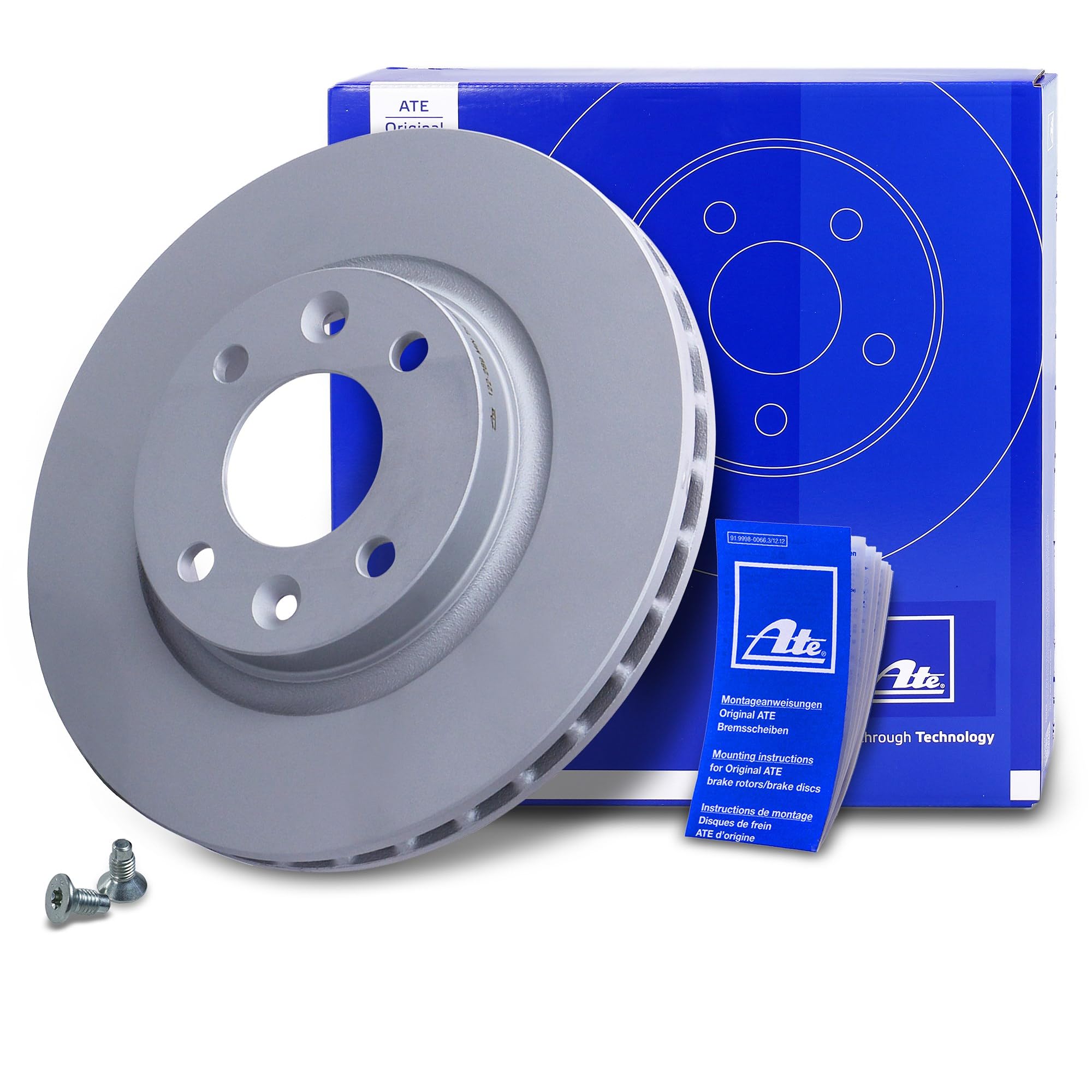 ATE Bremsenset Vorderachse inkl. Bremsschreiben vorne Ø258mm belüftet und