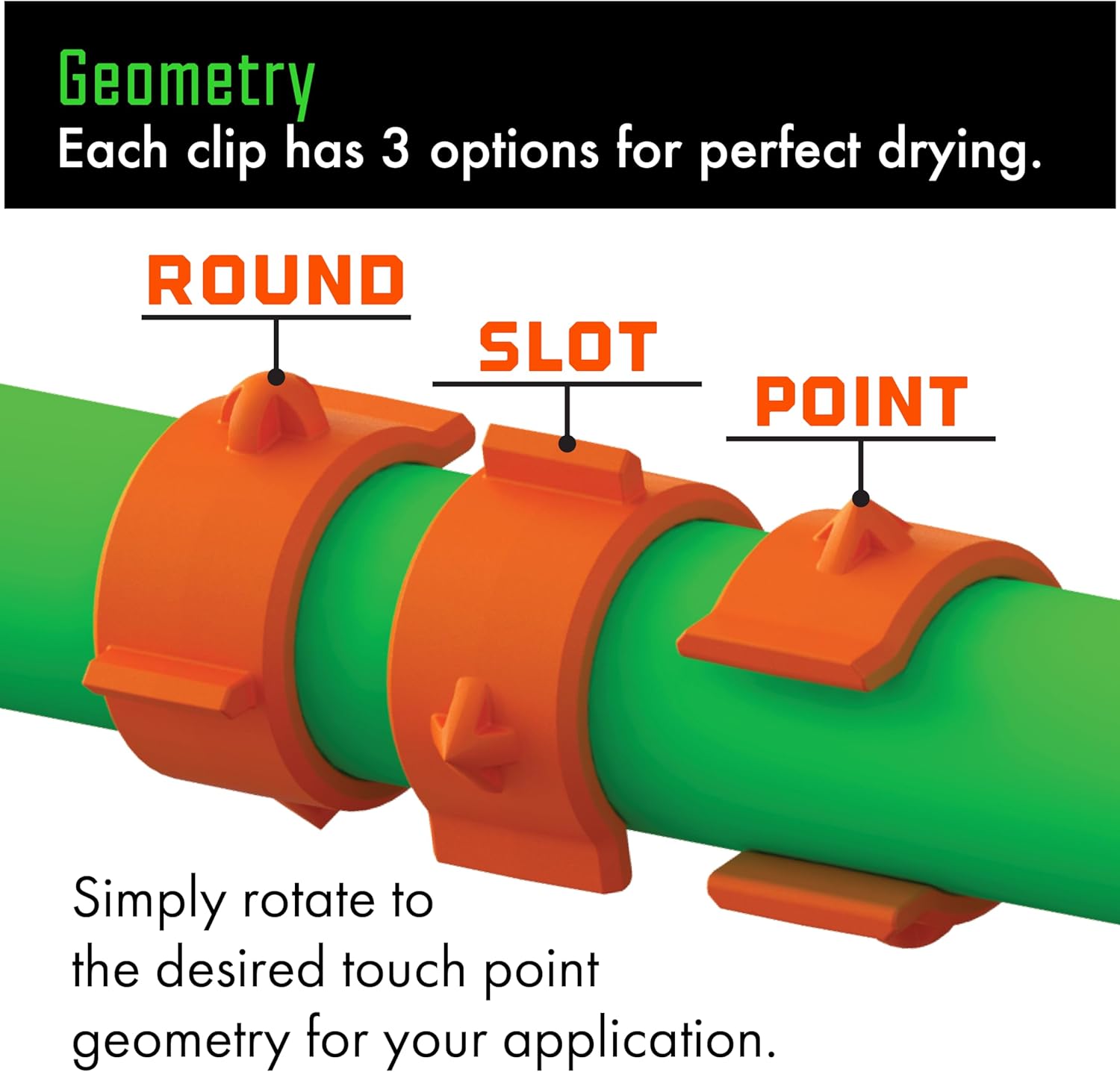 Touch Point Drying Clips for Drying Man Doors, Cabinet Doors & Trim, Prevents Touch Ups, Reduce Point of Contact for All Painters, for Use with Erecta-Rack 10 Level Paint Drying Rack Kit