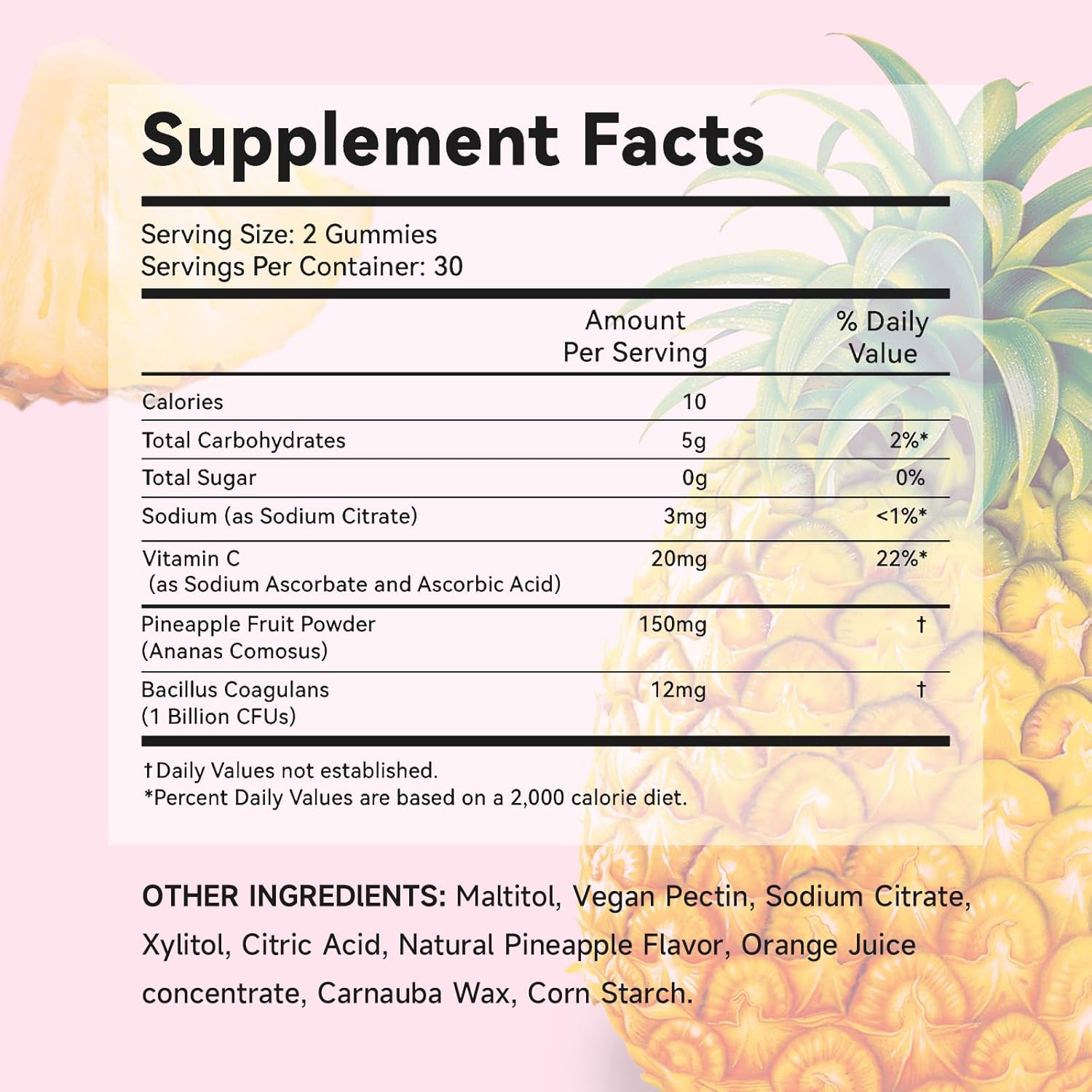 Premium Feminine Balance Gummies for Women's Immune Health, Hawaiian Pineapple Gummies Support PH Balance & Vaginal Health, Vegan, Gluten-Free, 120 Count - Image 2