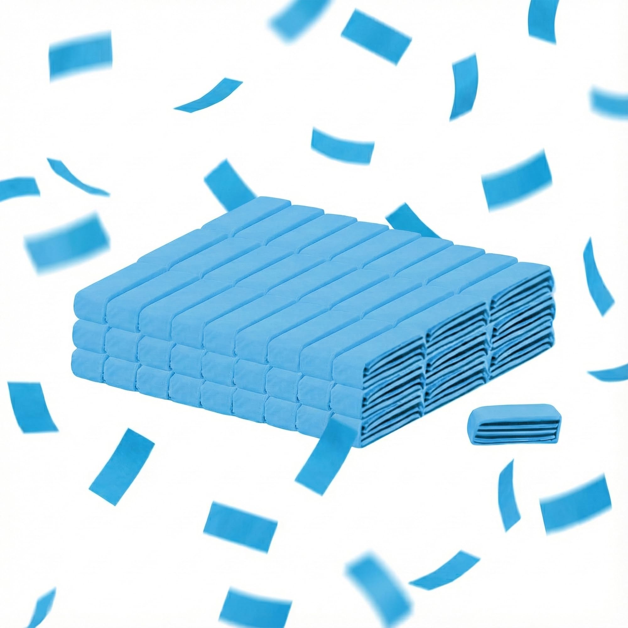 Blaues Konfetti-Papier – Großpackung 1,0 kg | 1 kg, biologisch abbaubares Seidenpapier, leicht, nicht färbend, für Veranstaltungen, Basteln, Dekorationen