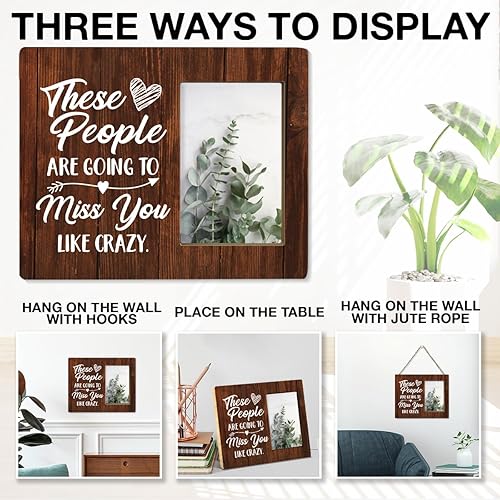 Miniatura 4 de Regalos de despedida para mujeres y hombres, regalos de despedida para compañeros de trabajo, amigos de trabajo, regalos rústicos de madera con