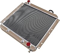 Vista 7 de Radiador de aluminio para 1958-1984 Toyota Land Cruiser FJ40 FJ45 gasolina 3.9L 4.2L, 3 hileras radiadores de aluminio