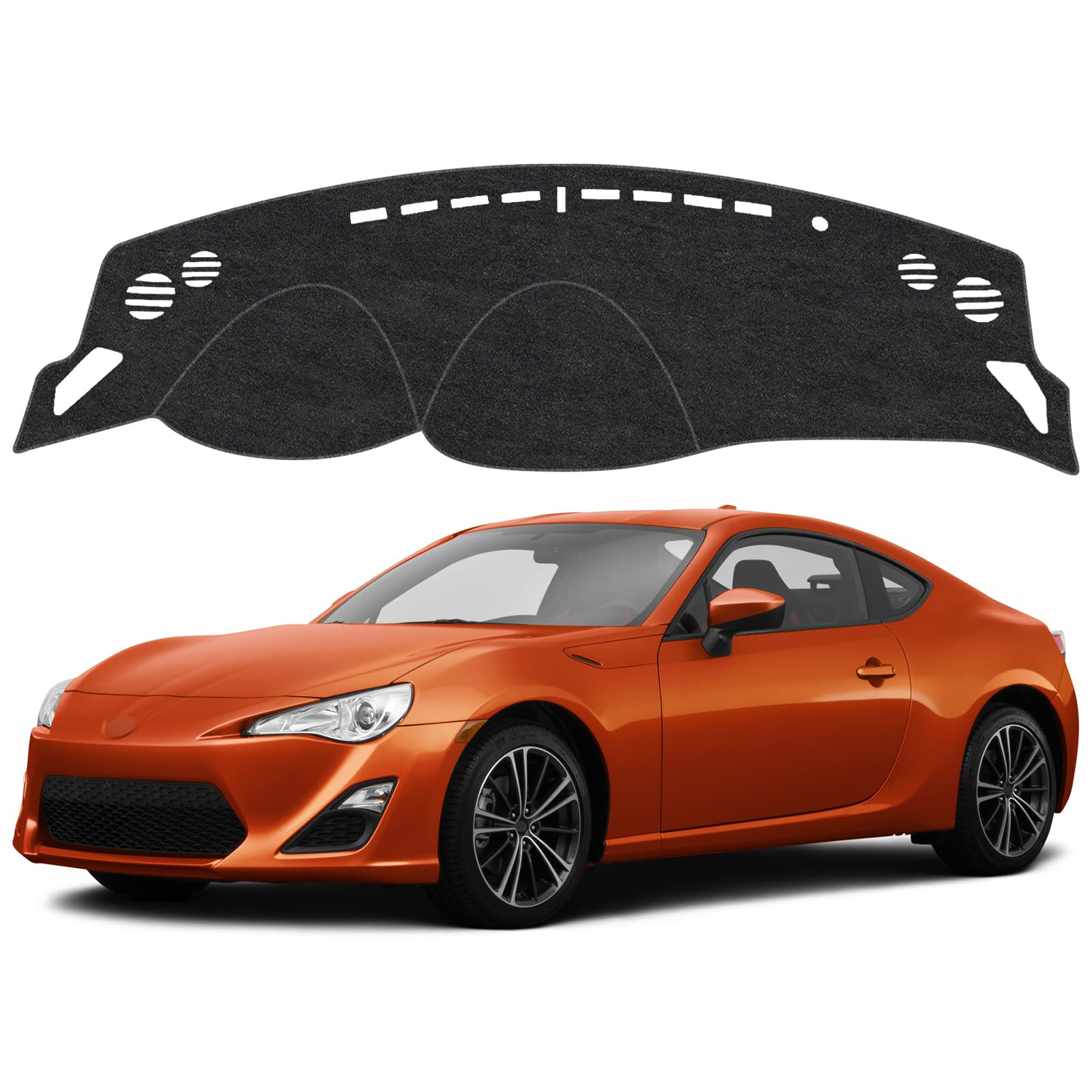 Dash Cover Mat Compatible with Toyota 86 GT86 FT86 and Fit for Scion FR-S and Fit for Subaru BRZ 2013-2016 Dashboard Cover Mat Interior Accessories