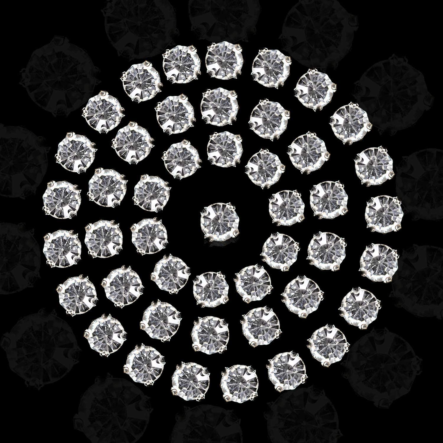 Trimming Shop 5.5mm Sew on Diamante Crystal Clear Glass Rhinestones for DIY Crafts Projects, Sewing Clothes, Scrapbook Embellishments or Decorations, 500pcs โ image 1