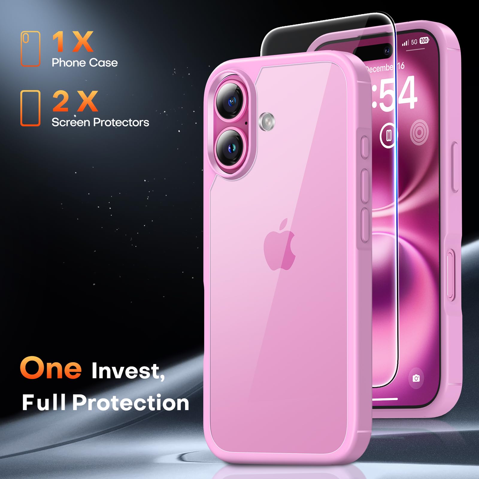 TAURI for iPhone 16 Plus Case with HD Screen Protector - Image 2