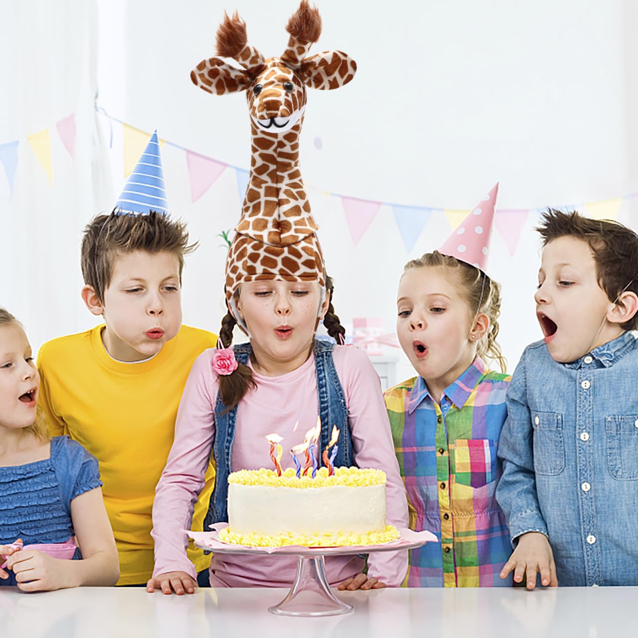 TOYANDONA Costume animal girafe chapeau pour performance interactive costume pour parents et plaisir lors de fêtes et célébrations fêtes à thème animal, Halloween carnaval