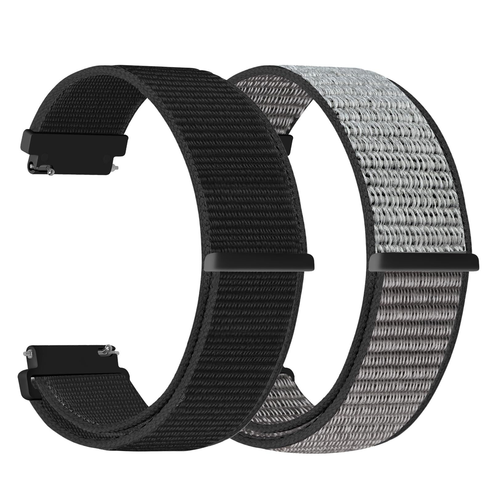 2 Pieces 22mm Nylon Bands Compatible with Amazfit Bip 6/Bip 5, Amazfit GTR 4/3/2, Quick Release Bands for Garmin Venu 3/2/Vivoactive 4 45mm, Redmi Watch 5 Active/Lite